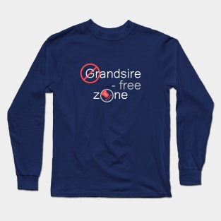 Bell Ringing - GRANDSIRE-FREE ZONE - white text Long Sleeve T-Shirt